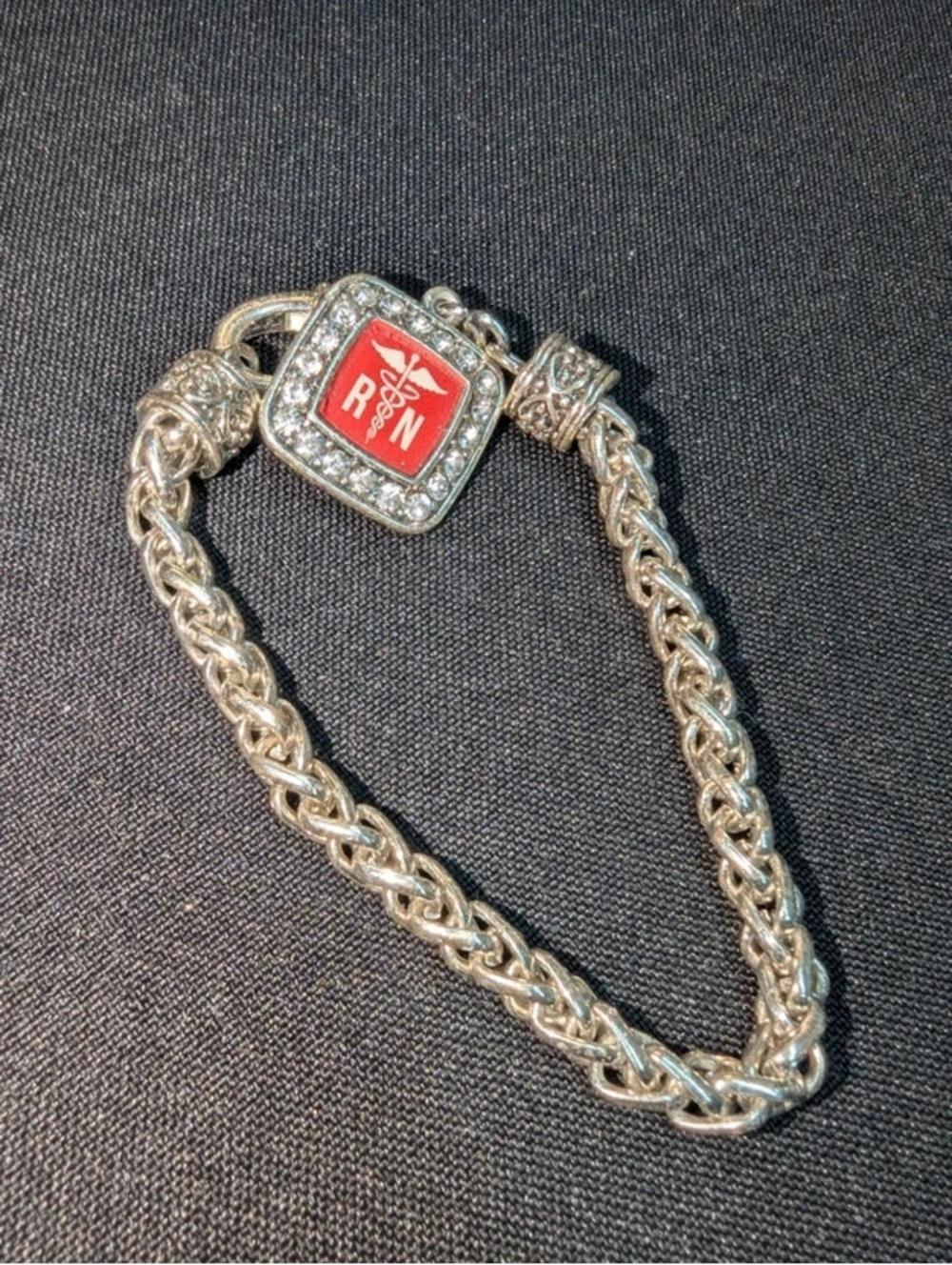Silver Tone Bracelet for a Registered Nurse